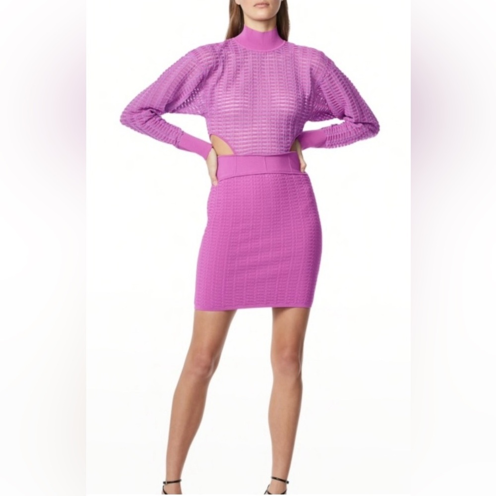 Herve Leger Vibrant Fuchsia Bandage Mini Dress